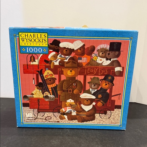 Charles Wysocki's 1000 Piece MB Puzzle 2003 TEDDY EXPRESS - Picture 1 of 3
